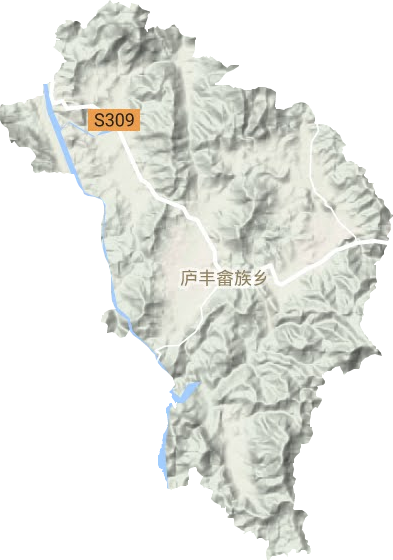 廬豐畬族鄉地形圖