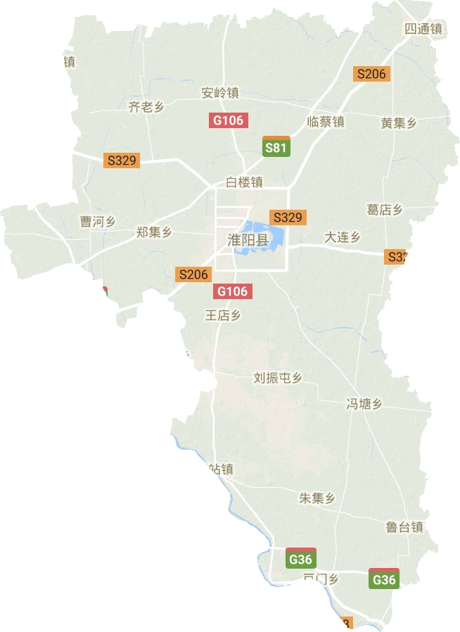淮陽(yáng)縣地形圖