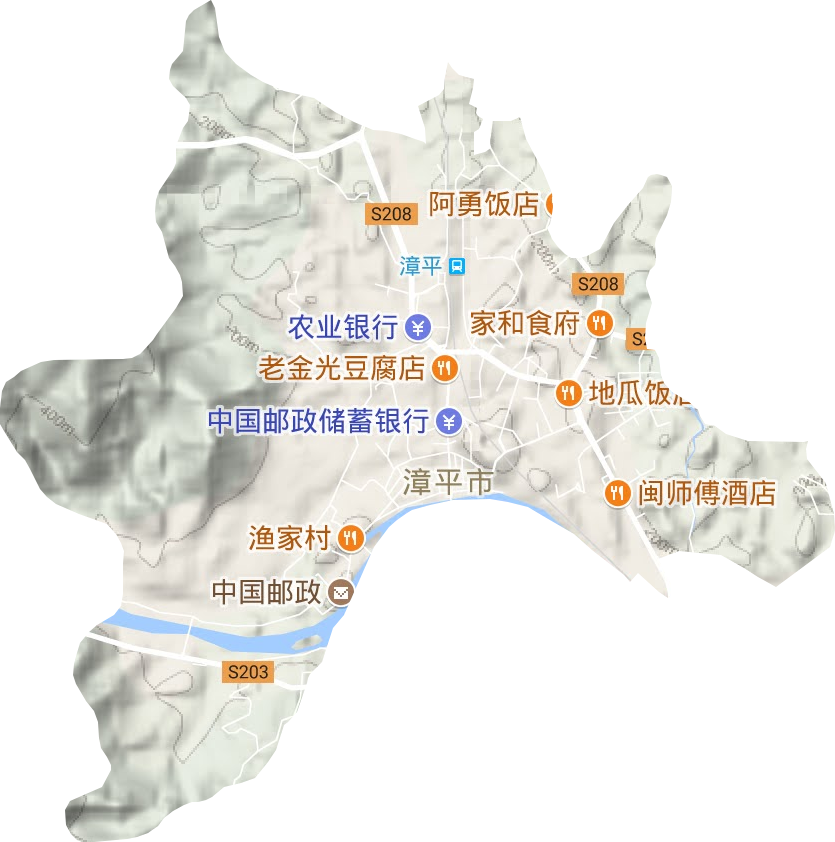 菁城街道地形圖