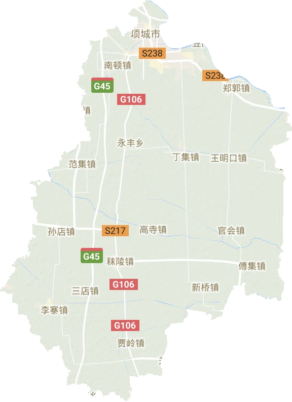 項城市地形圖