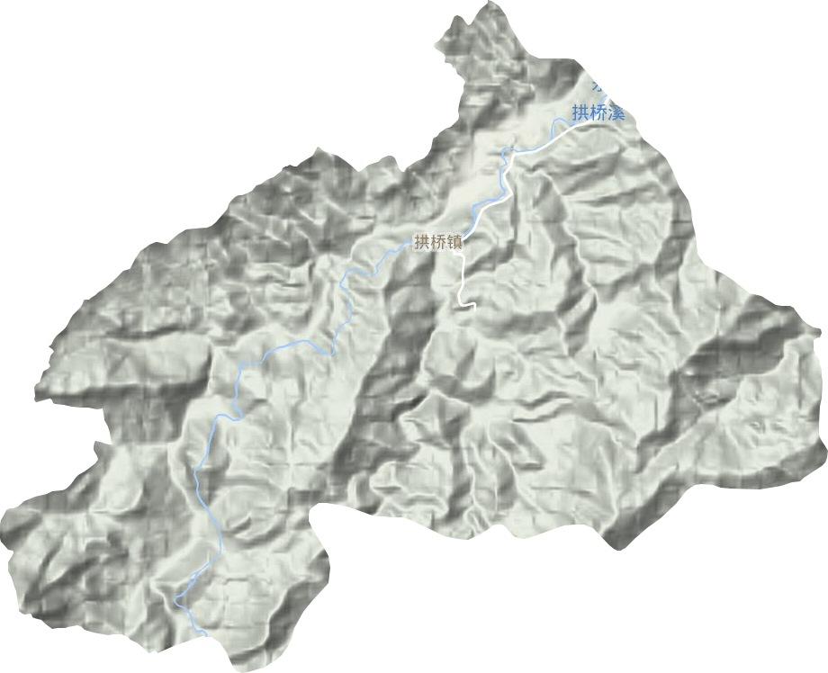 拱橋鎮地形圖