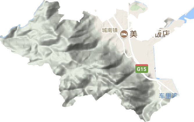 城南鎮(zhèn)地形圖