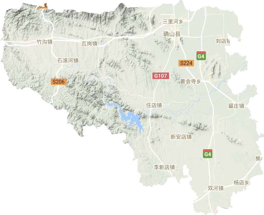 確山縣地形圖