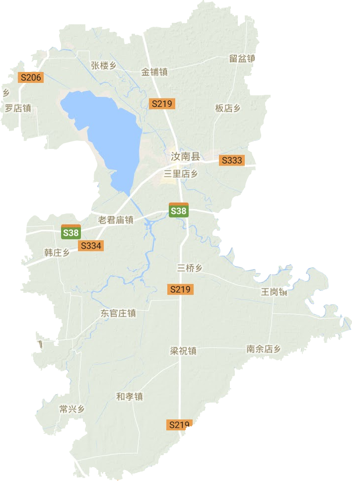 汝南縣地形圖