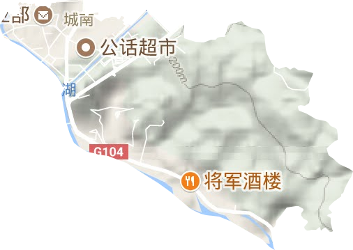 城南街道地形圖