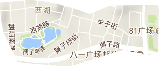 西湖街道地形圖