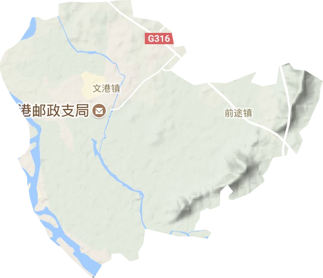 文港鎮地形圖