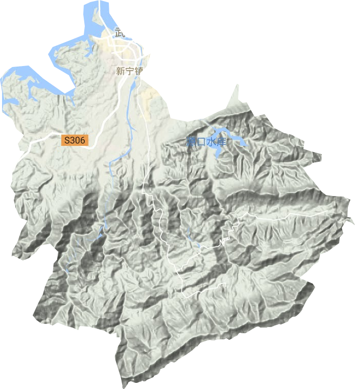 新寧鎮地形圖