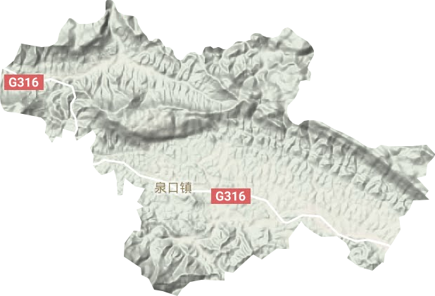 泉口鎮地形圖