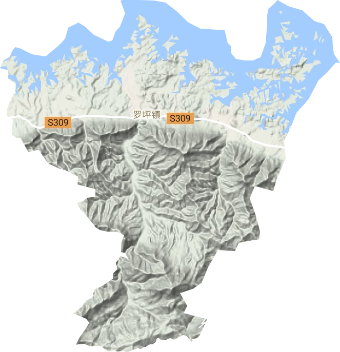 羅坪鎮地形圖