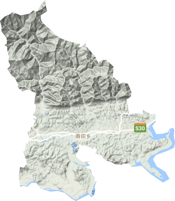 甫田鄉(xiāng)地形圖