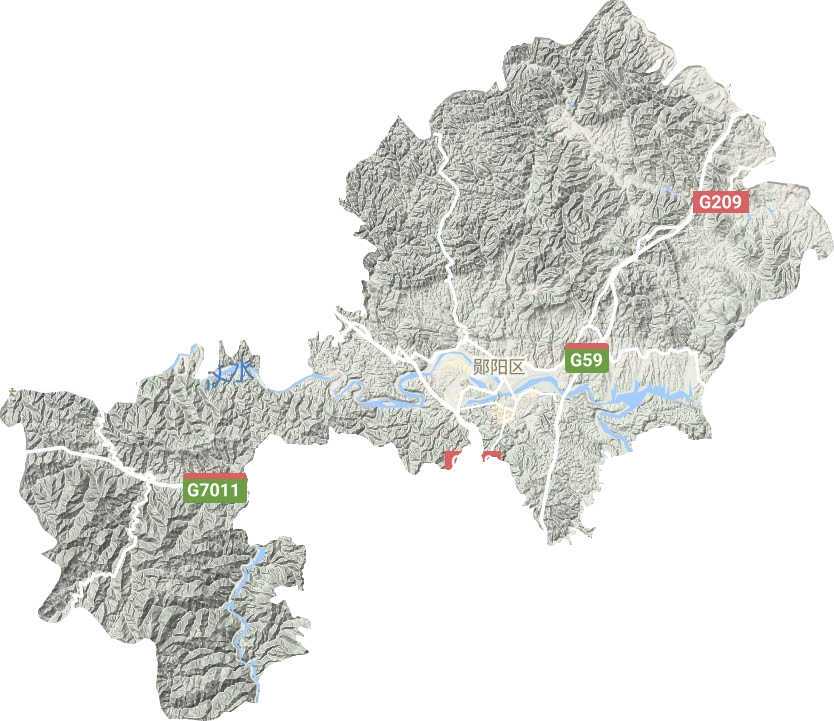 鄖陽區(qū)地形圖