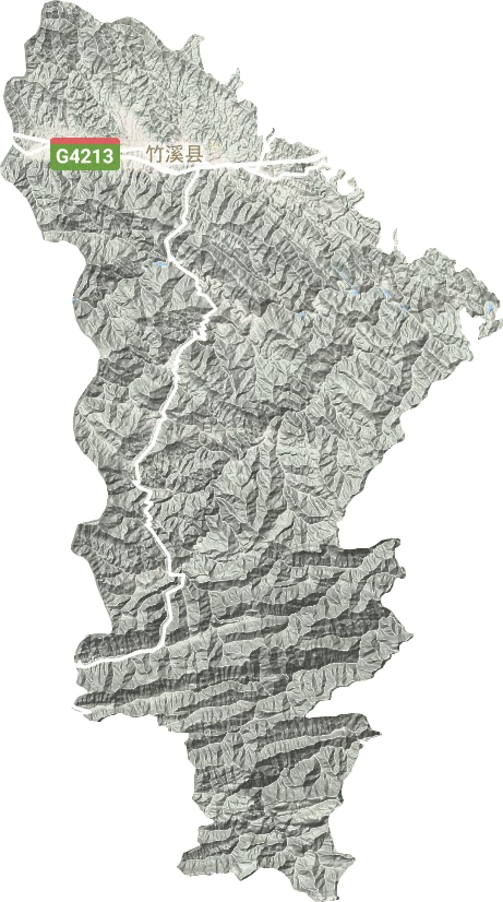 竹溪縣地形圖