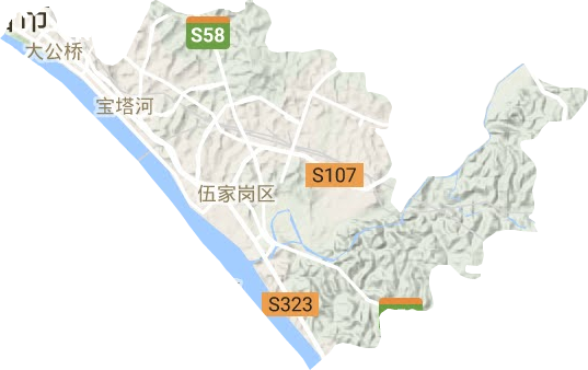 伍家崗區地形圖