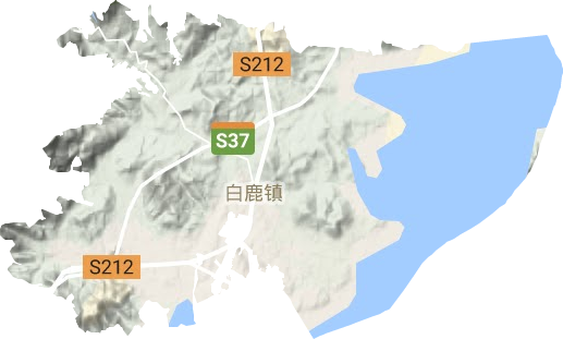 白鹿鎮地形圖