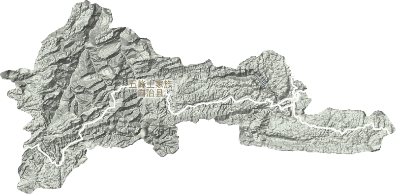 五峰土家族自治縣地形圖