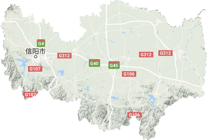 信陽市地形圖