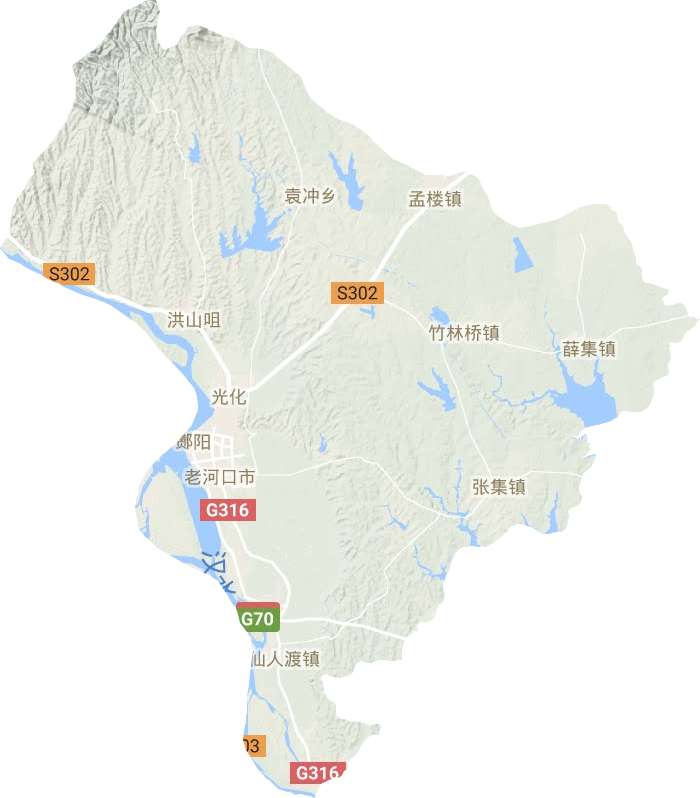 老河口市地形圖