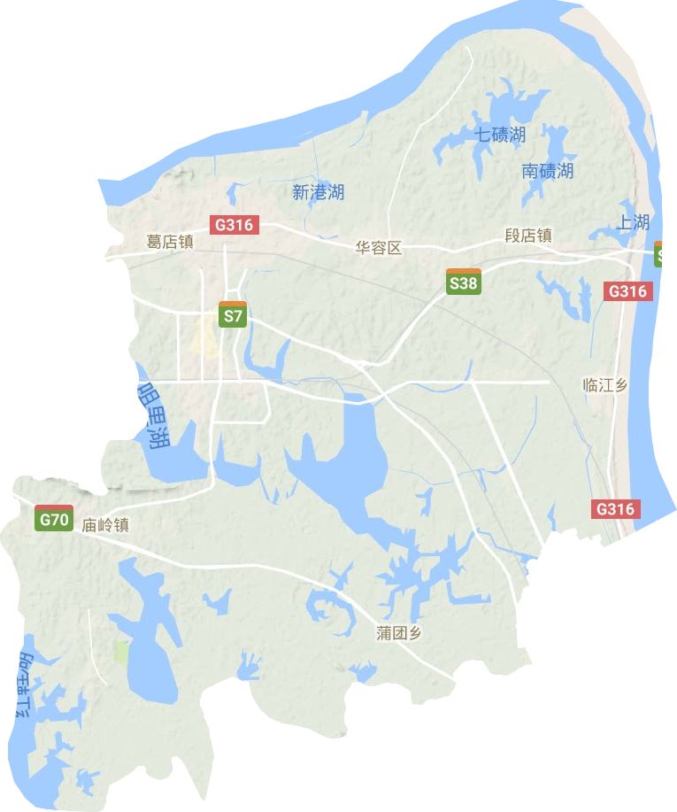 華容區(qū)地形圖
