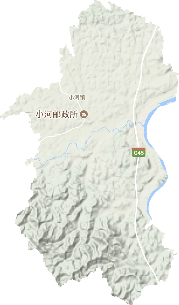 小河鎮地形圖