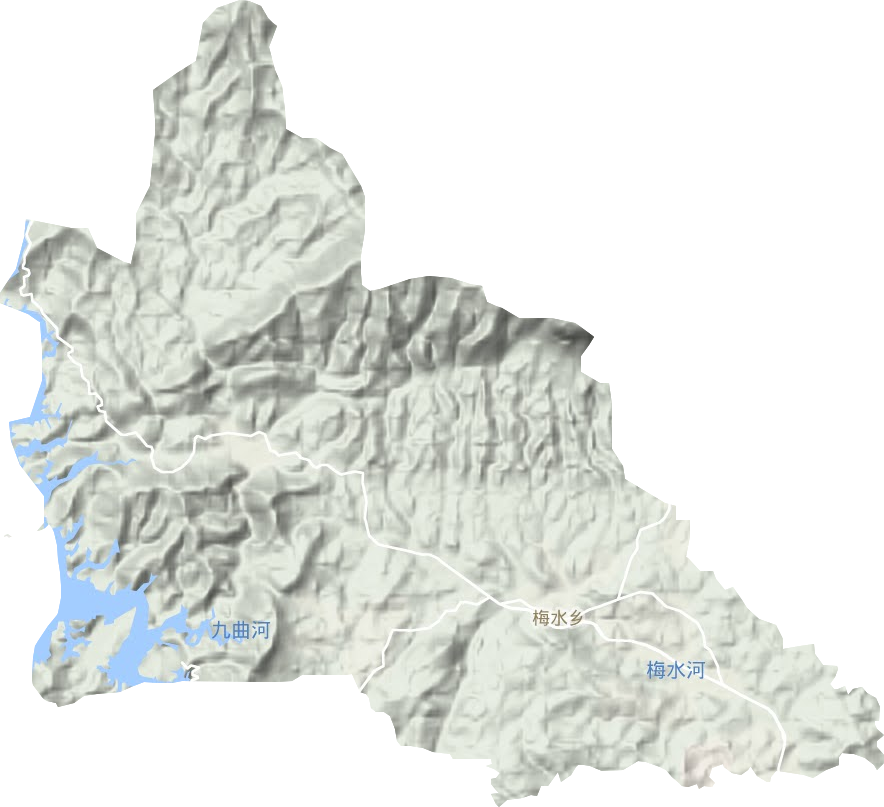 梅水鄉地形圖
