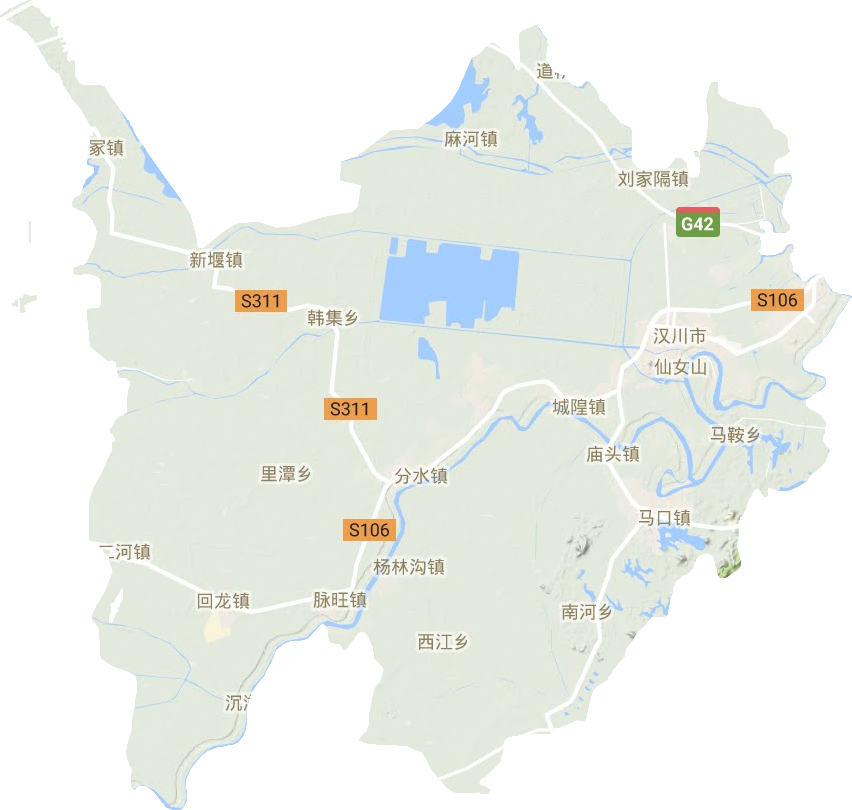 漢川市地形圖