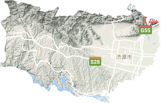 濟源市地形圖