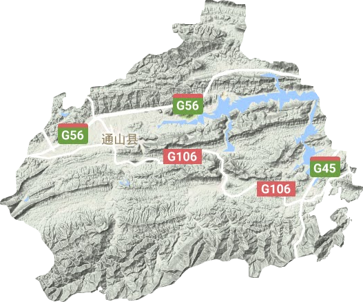 通山縣地形圖