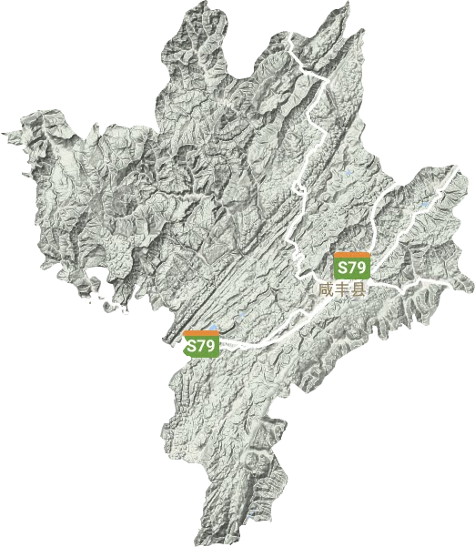 咸豐縣地形圖