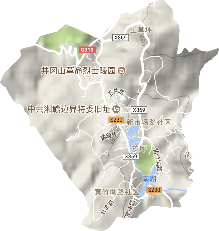 茨坪鎮地形圖