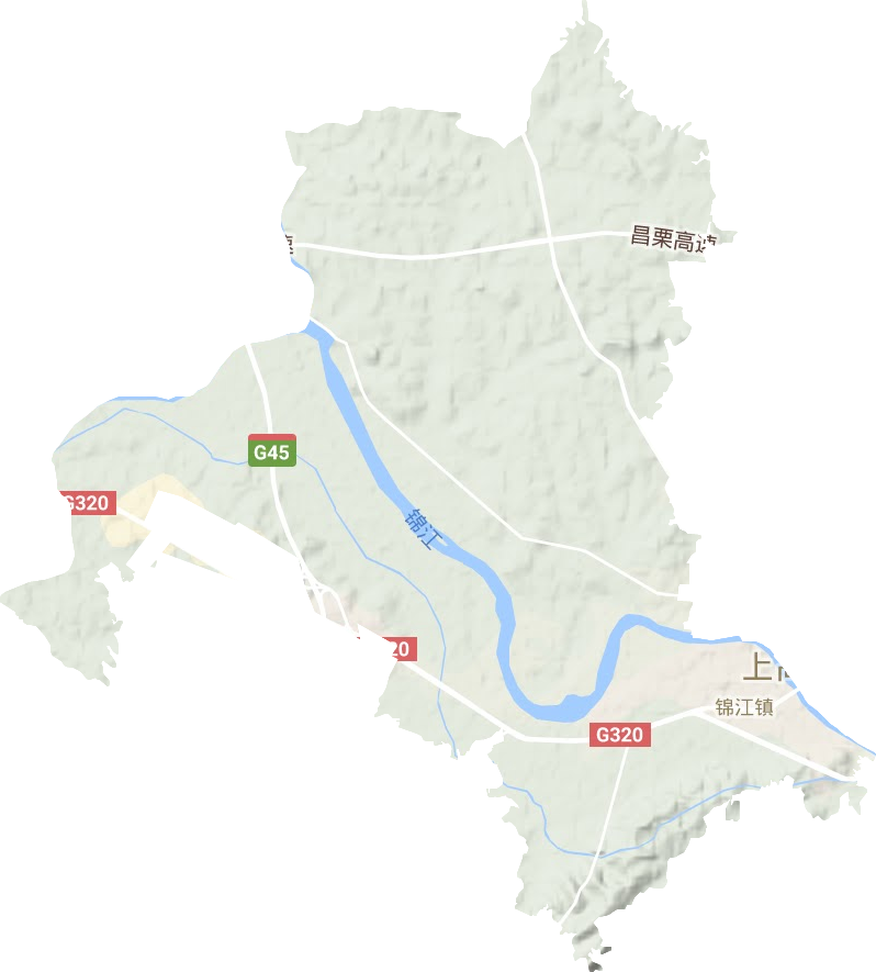 錦江鎮地形圖