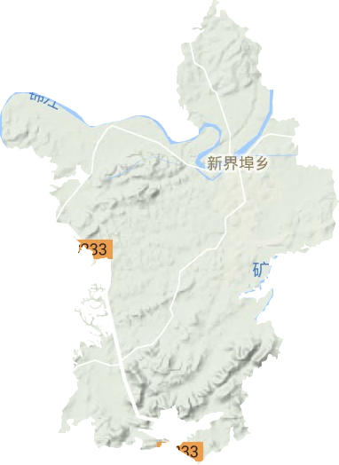 新界埠鎮(zhèn)地形圖