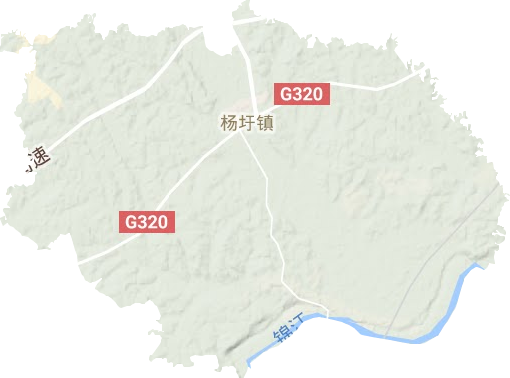 楊圩鎮地形圖