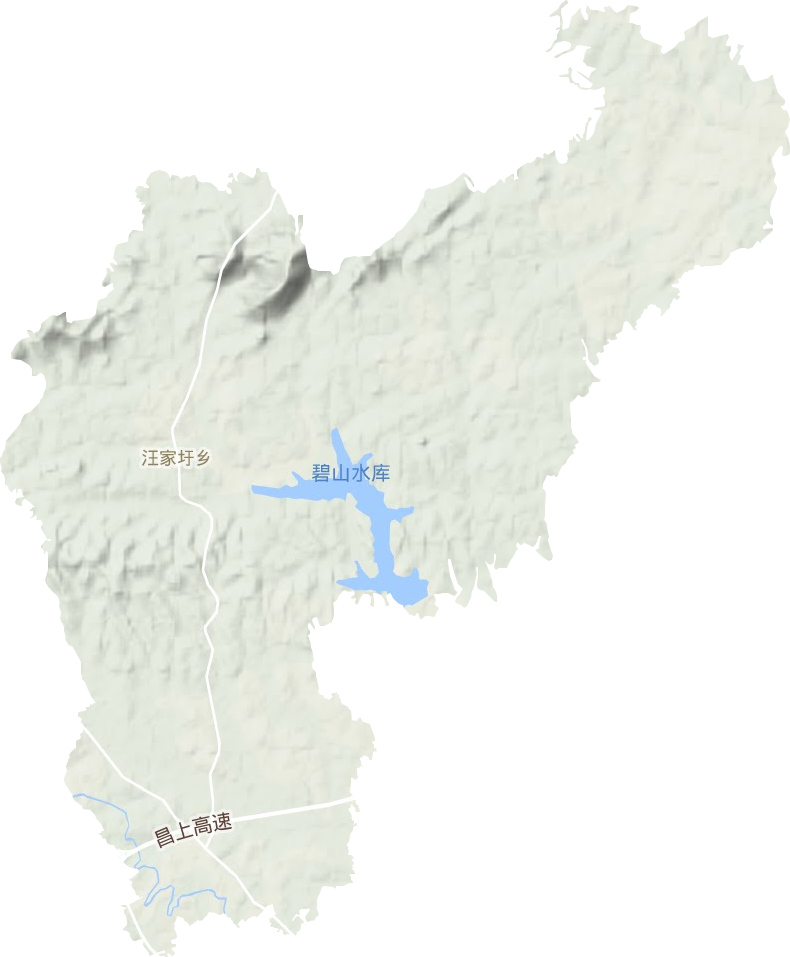 汪家圩鄉地形圖
