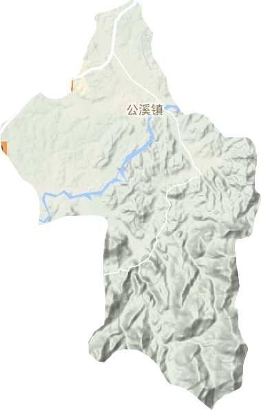 公溪鎮(zhèn)地形圖