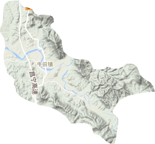 牛田鎮地形圖
