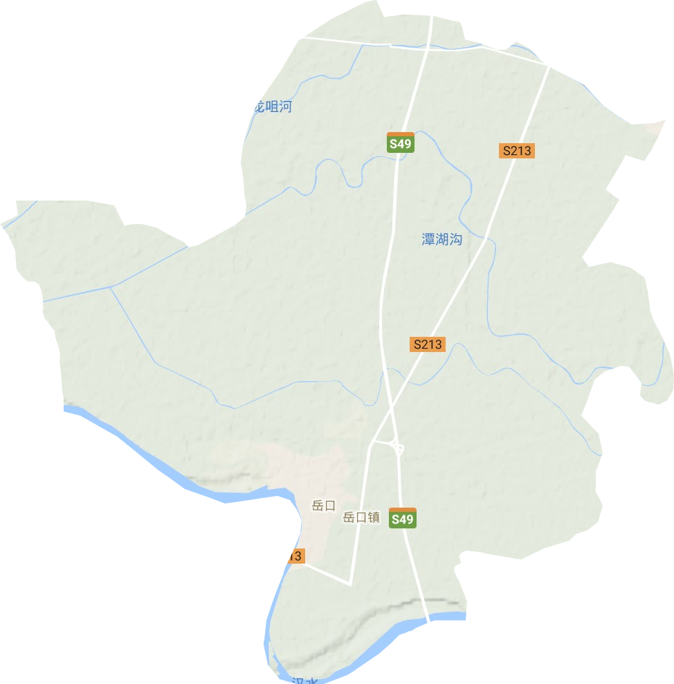 岳口鎮(zhèn)地形圖