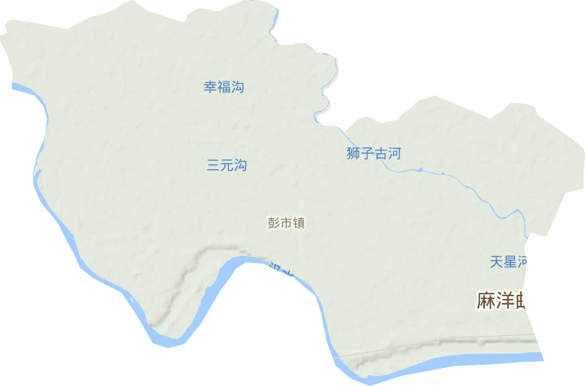 彭市鎮地形圖