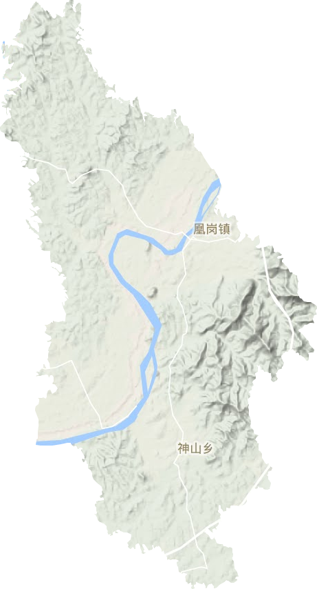 凰崗鎮(zhèn)地形圖