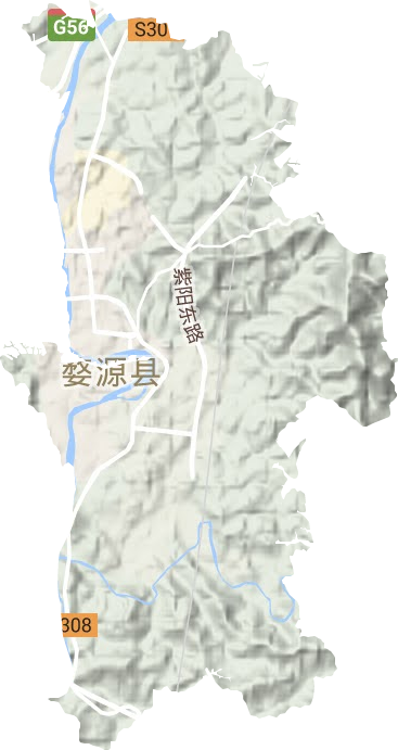 蚺城街道地形圖