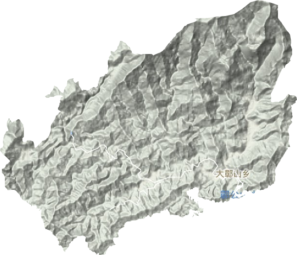 大鄣山鄉地形圖
