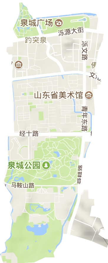 趵突泉街道地形圖