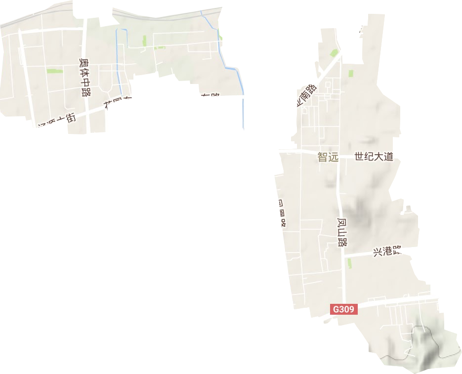 智遠街道地形圖
