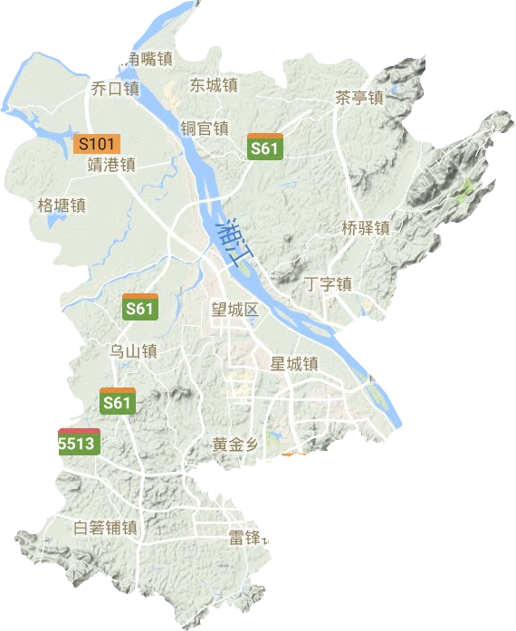 望城區地形圖