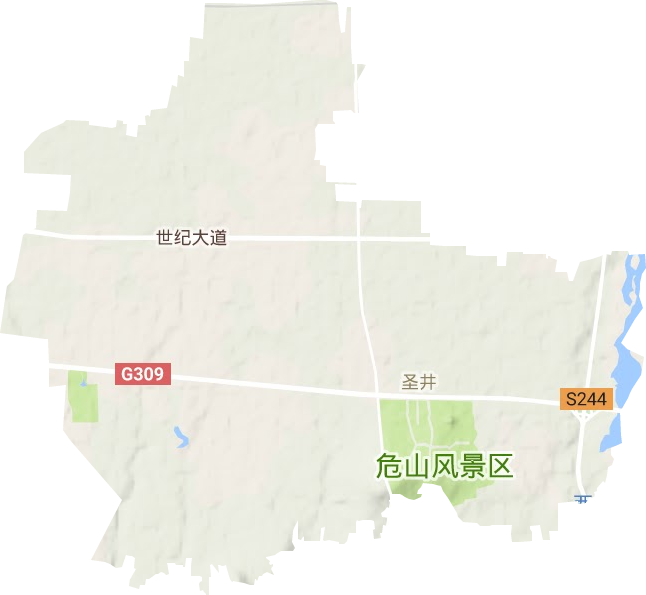 圣井街道地形圖