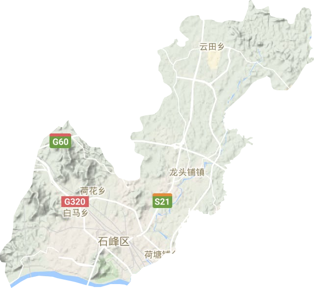石峰區(qū)地形圖
