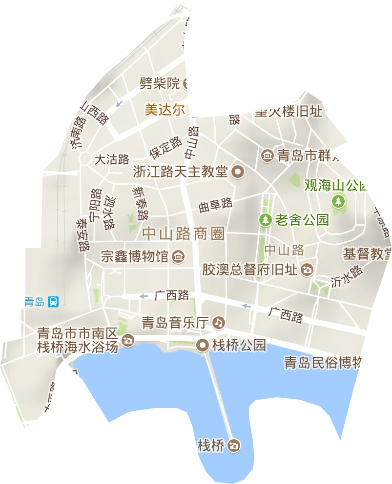中山路街道地形圖