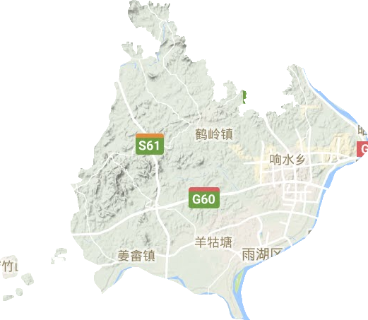 雨湖區(qū)地形圖