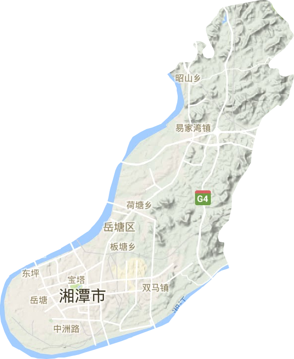 岳塘區地形圖