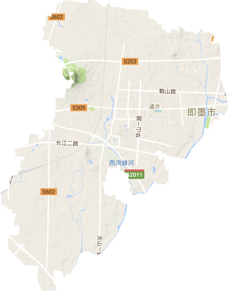 通濟(jì)街道地形圖